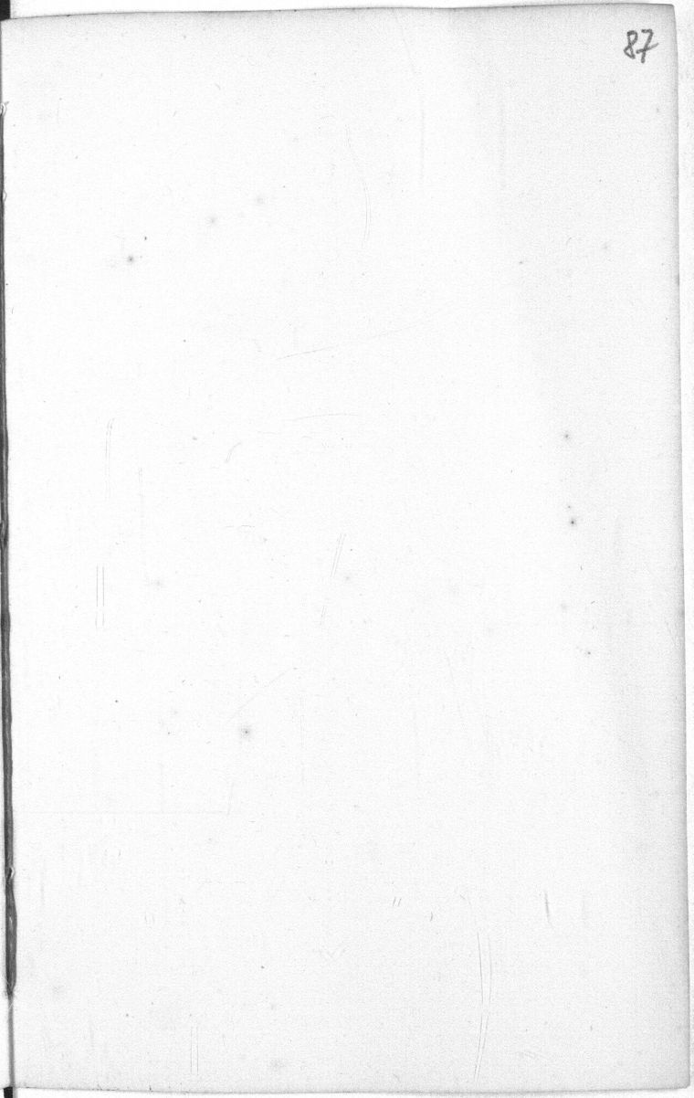 Es wird die Katalogseite 087r dargestellt, auf welcher sich Signaturen der vorhandenen Werke und deren Links in den OPAC befinden.